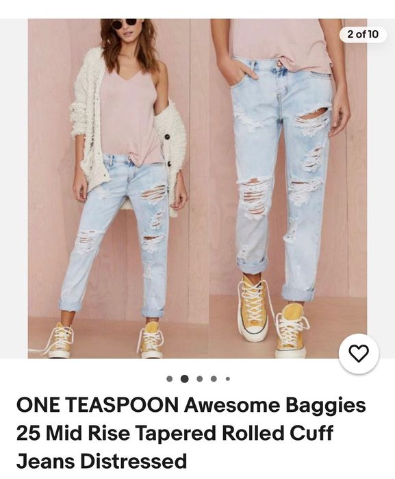 Джинси ONE by TEASPOON рвані. Розмір 27