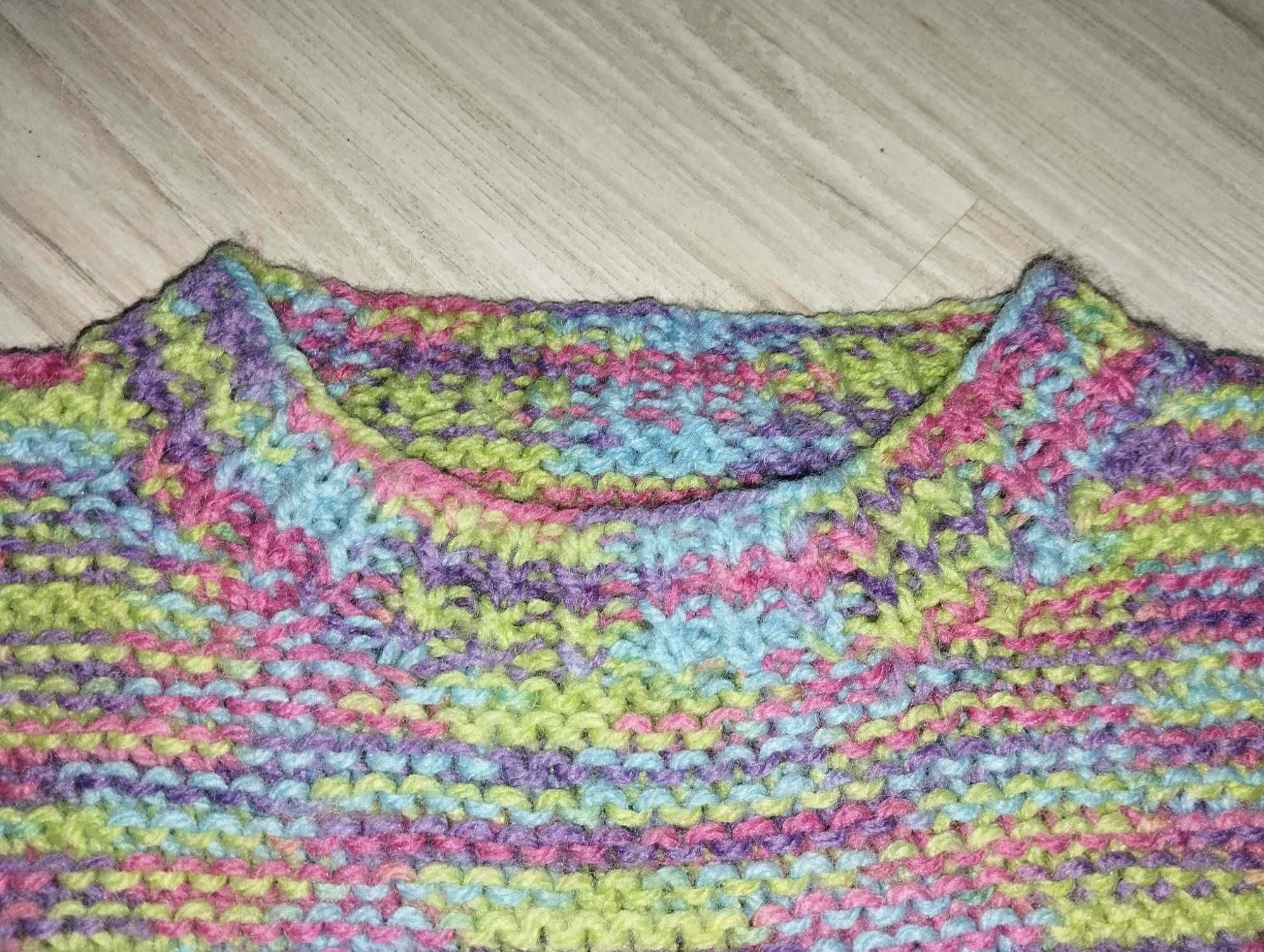 Wool handmade Sweter górki 100% wełna ręcznie robiony. M/L