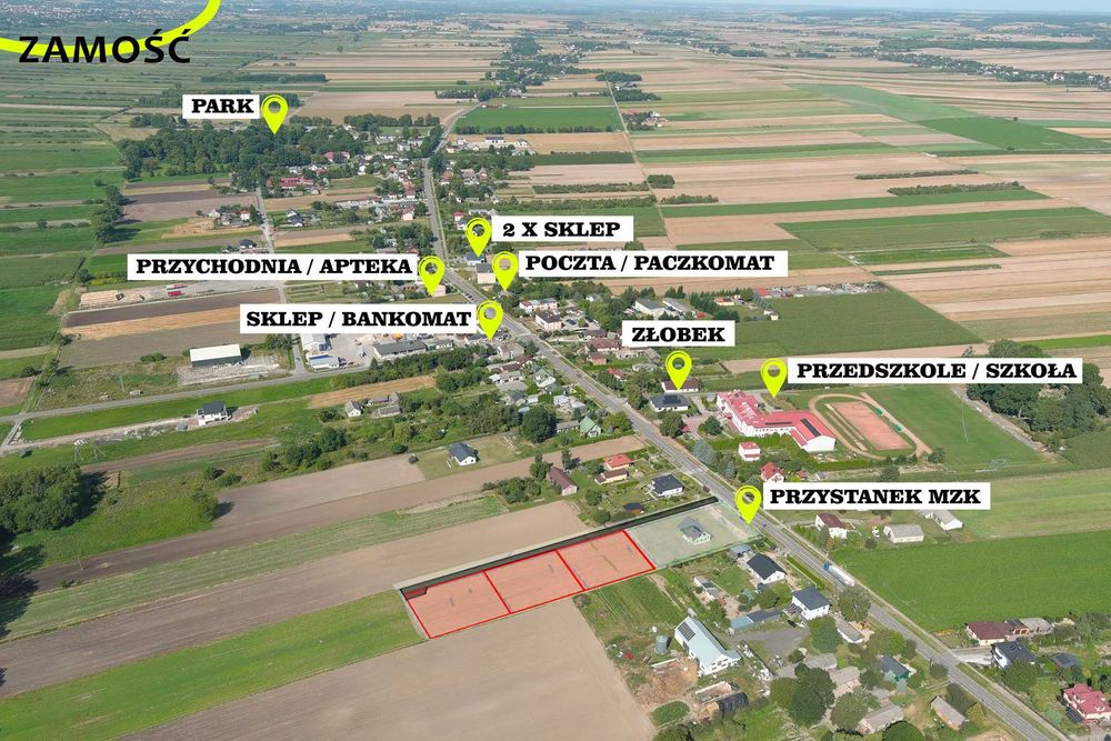 Działki budowlane Sitno – 12 arów, 8 km od Zamościa