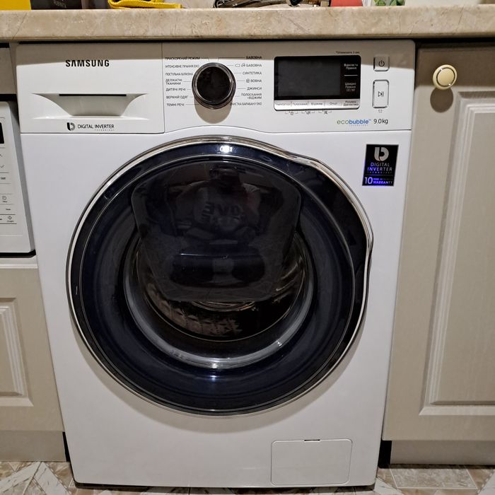 Стиральная машина Samsung Ecobubble 9кг б/у под ремонт/разборку