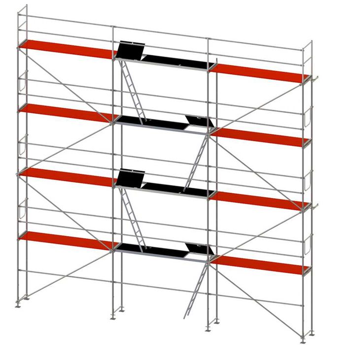 Gotowy zestaw rusztowanie P70 typu Plettac Pletak 93m2