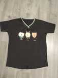 czarny modny t-shirt oversize bluzka L/XL misie