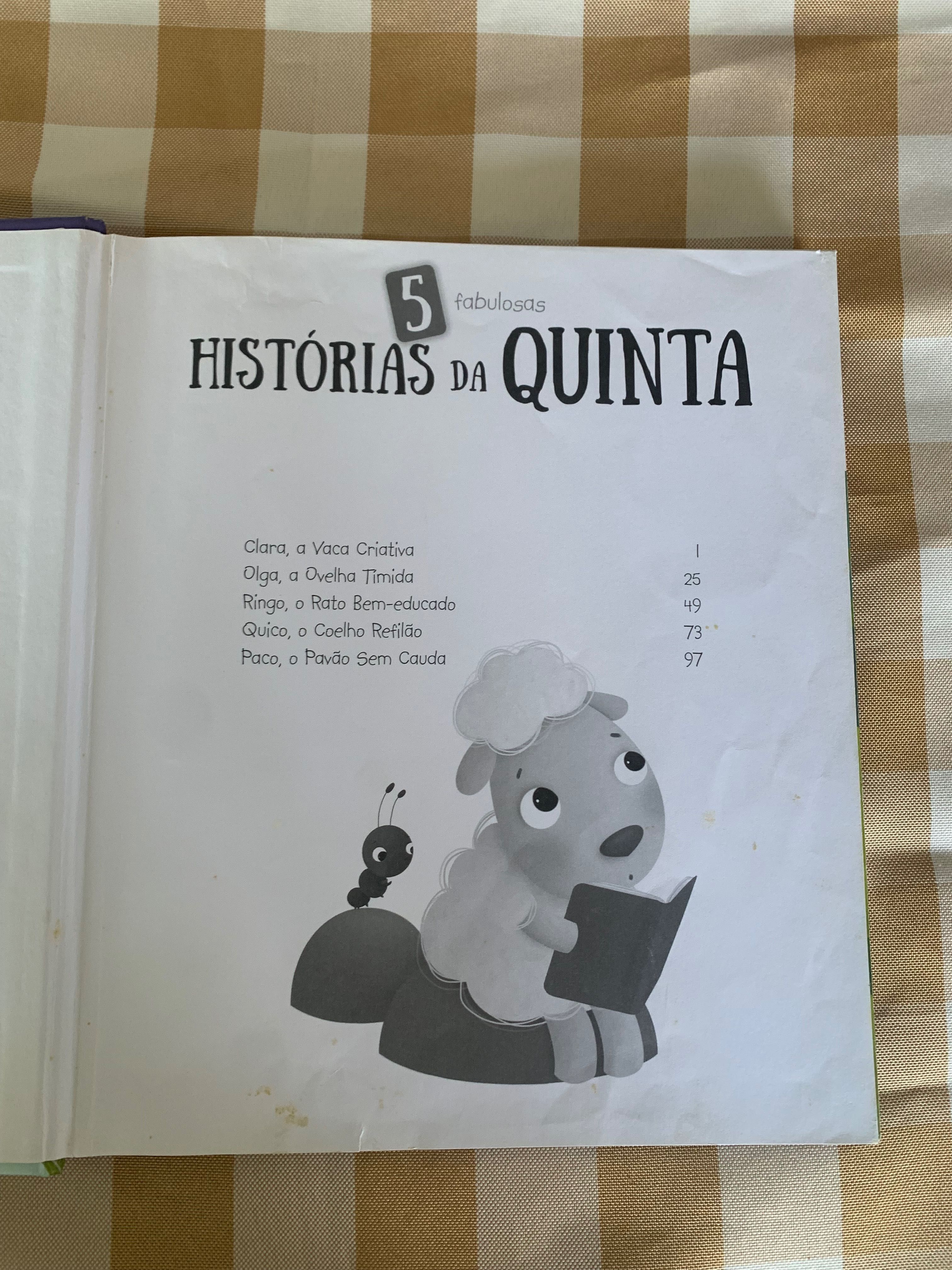 Livro infantil Histórias da Quinta “Clara a Vaca Criativa”
