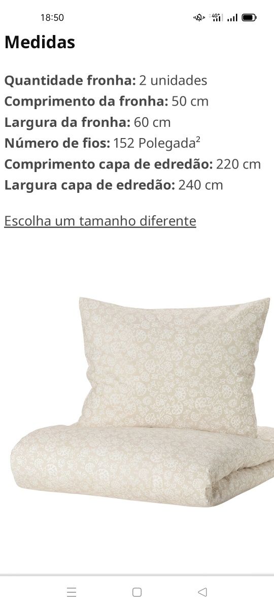 Capa de edredão + 2fronhas, Trindstarr IKEA. NOVO