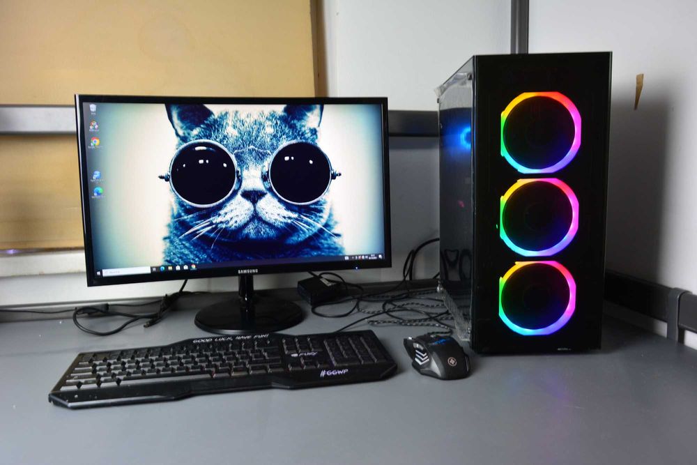 Komputer gamingowy PC Win11 ddr4 16Gb Ryzen 7 rx5700xt NOWA obudo ARGB
