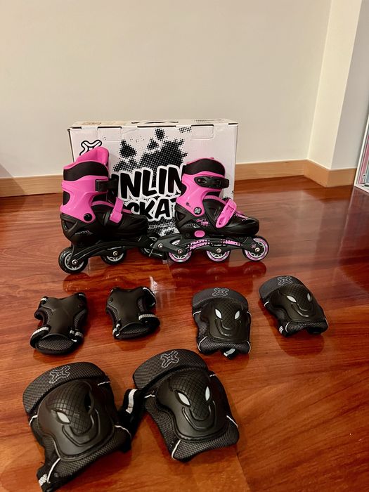 Skate menina Rosa e Preto