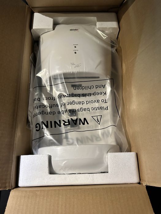 Secador mãos NOVO sensor eletrônico  1400 W SIMEX