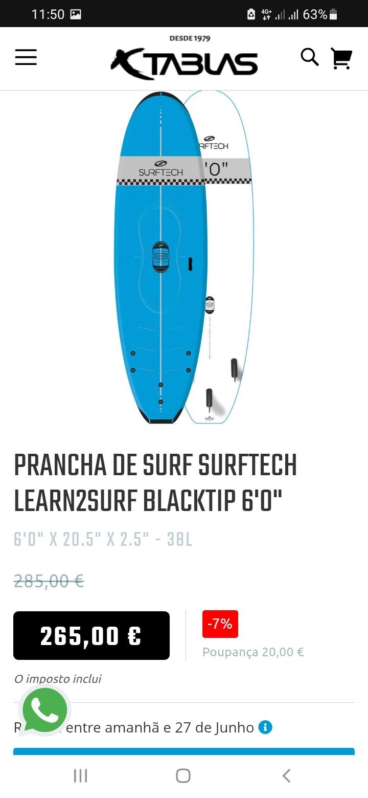 Prancha surf 6.0