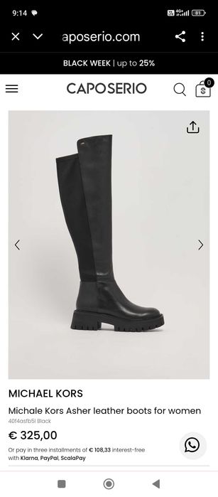 Чоботи жіночі Michael Kors Довжина устілки-28см