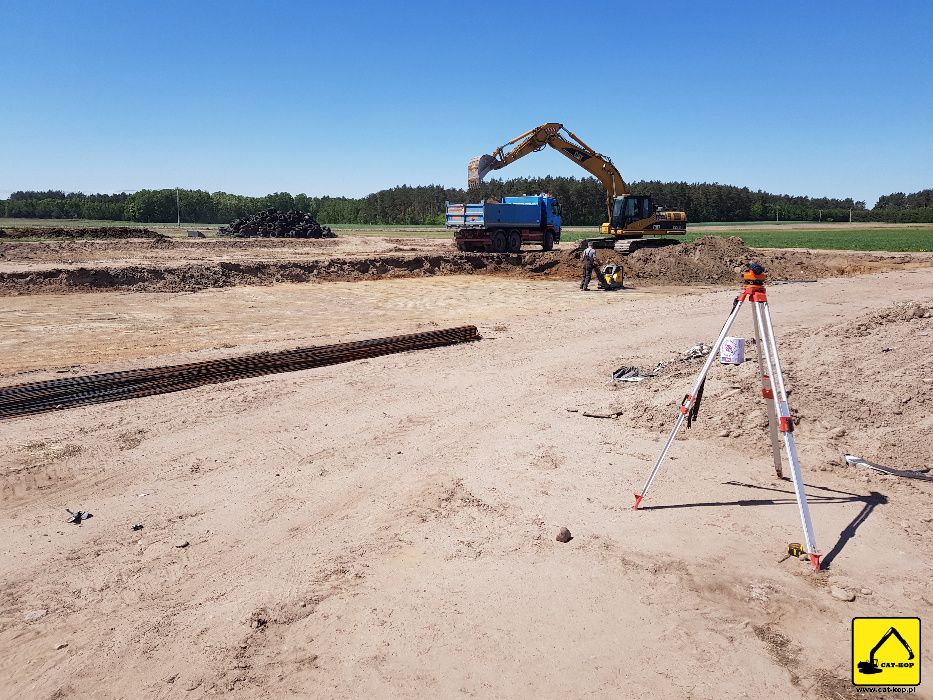 Kopanie i odmulanie stawów, wynajem koparki long reach MAZOWIECKIE