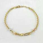 ZŁOTA bransoletka z cudownymi kuleczkami PR. 585 (14K) dł. 17- 19 cm