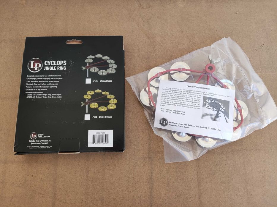 Latin Percussion LP191 Cyclops Jingle Ring NOVO