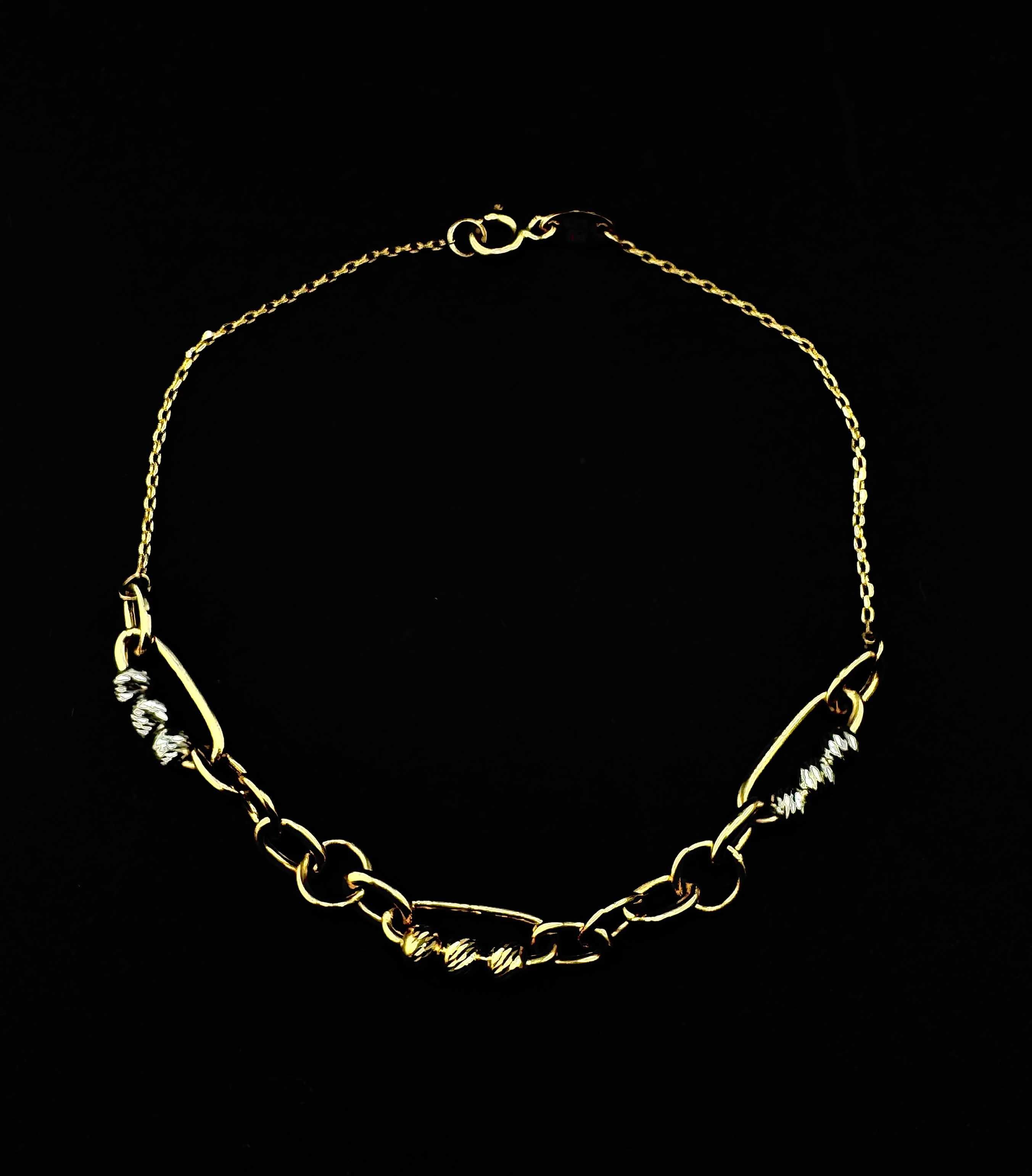 Zjawiskowa złota bransoletka 2,74g PR.585 14K dł. 15cm