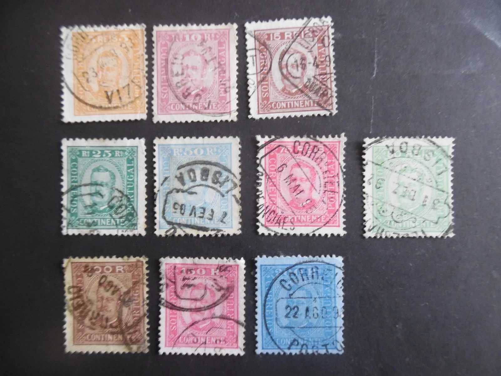 Selos  Portugal 1892/1893- D. Carlos incompleto