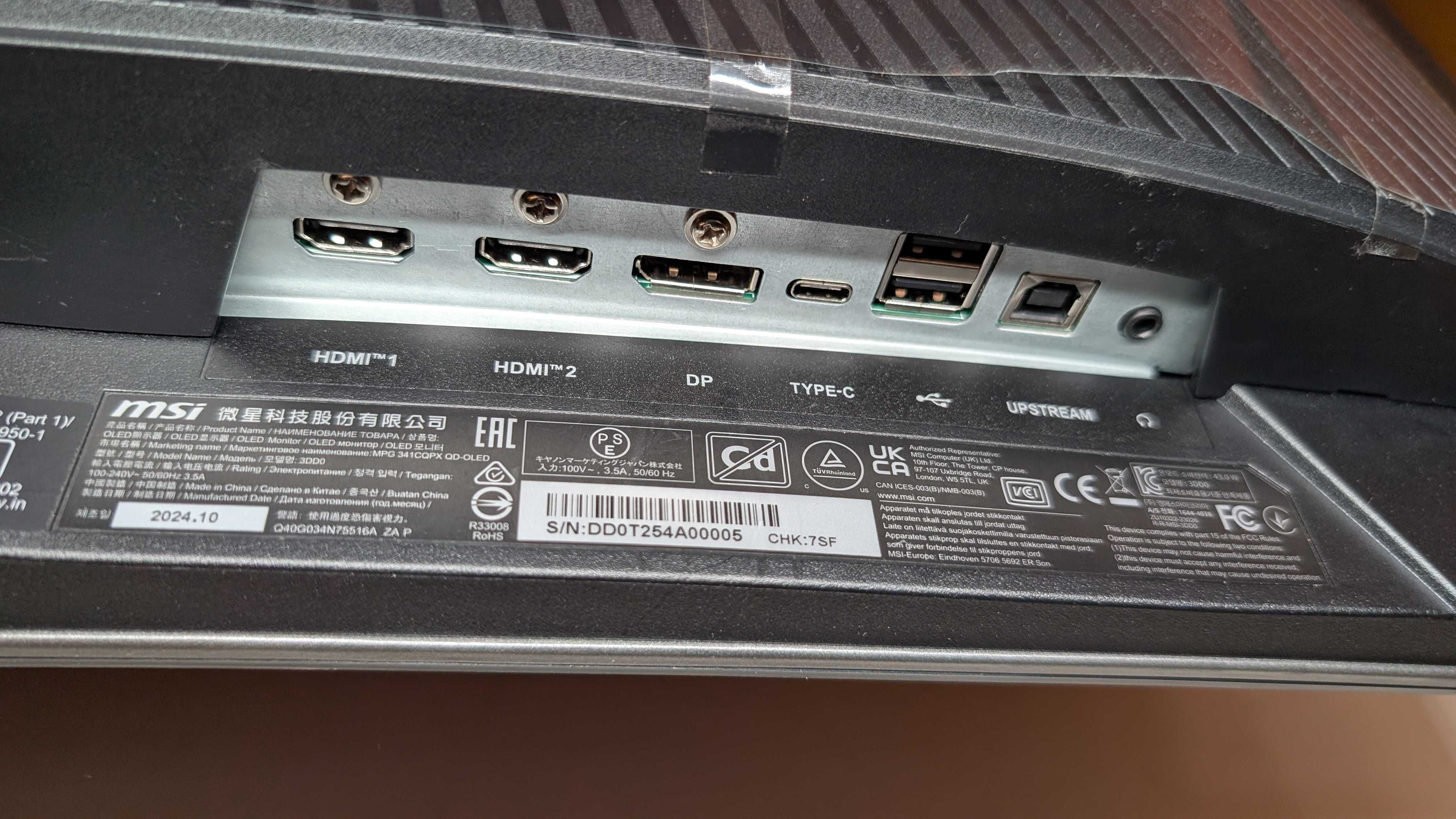 Monitor MSI 240Hz QD-OLED 34” + Light Bar - NOVOS c/ GARANTIA