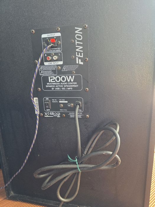12" Głośniki kolumny Fenton 1200 W Aktywne Bluetooth