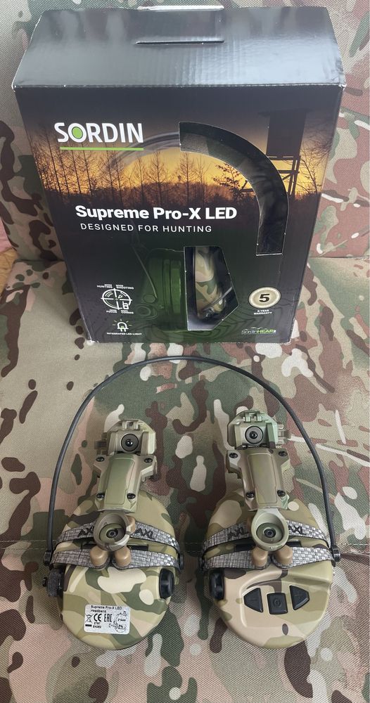 Лідер військових навушників Sordin Supreme Pro-X LED Camo. Оригінал‼️