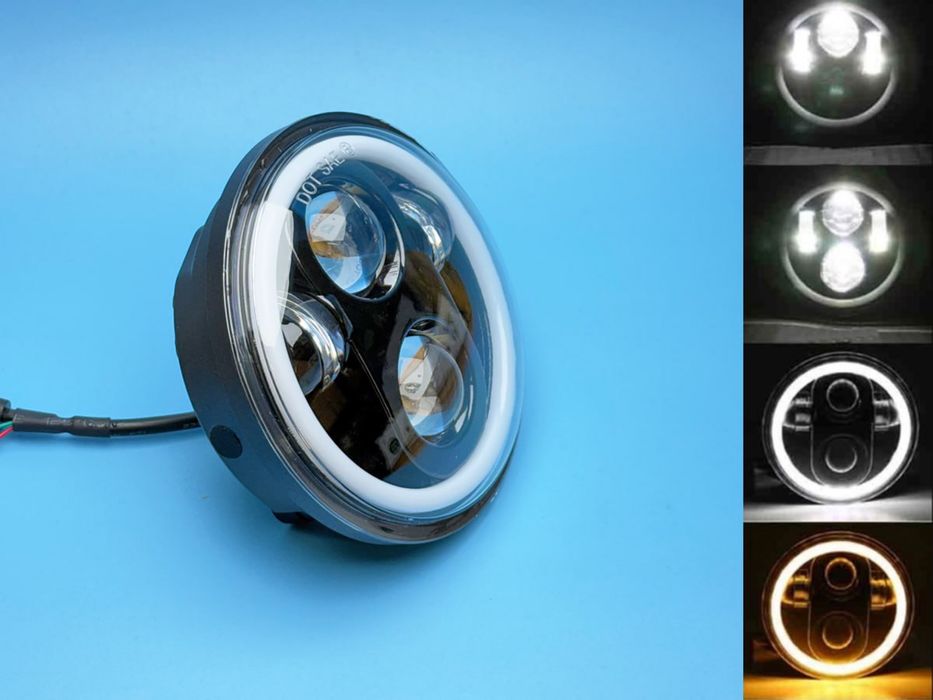 Светодиодные фары 15 см для ВАЗ 2103 2106 BMW Богдан Harley УАЗ оптика