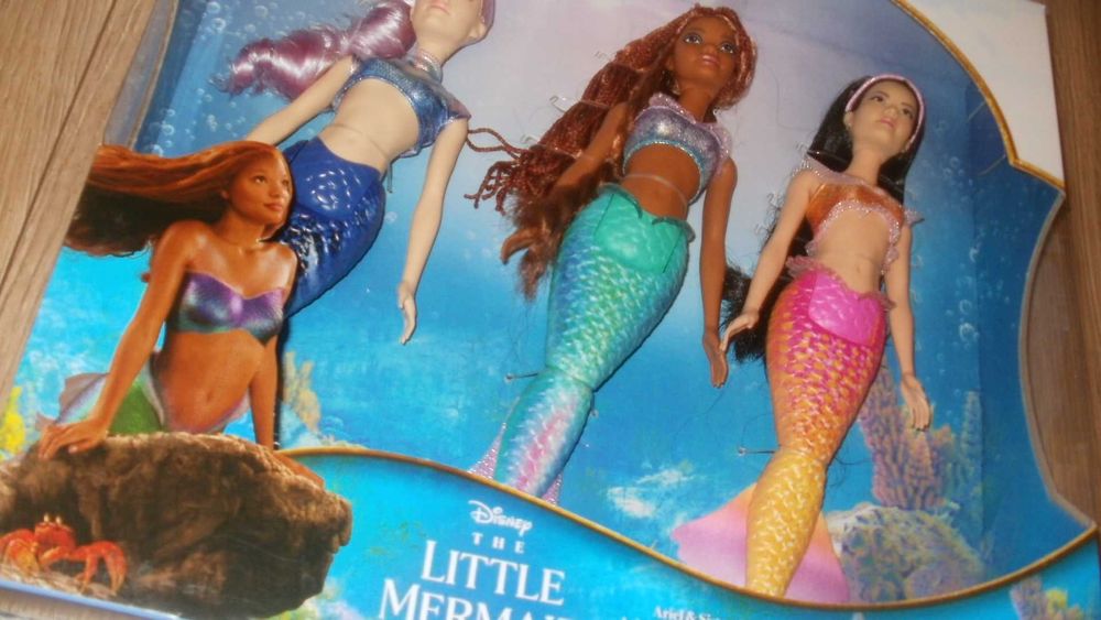 LALKI z BAJKI DISNEY mała syrenka ARIELKA zestaw 3 LALEK