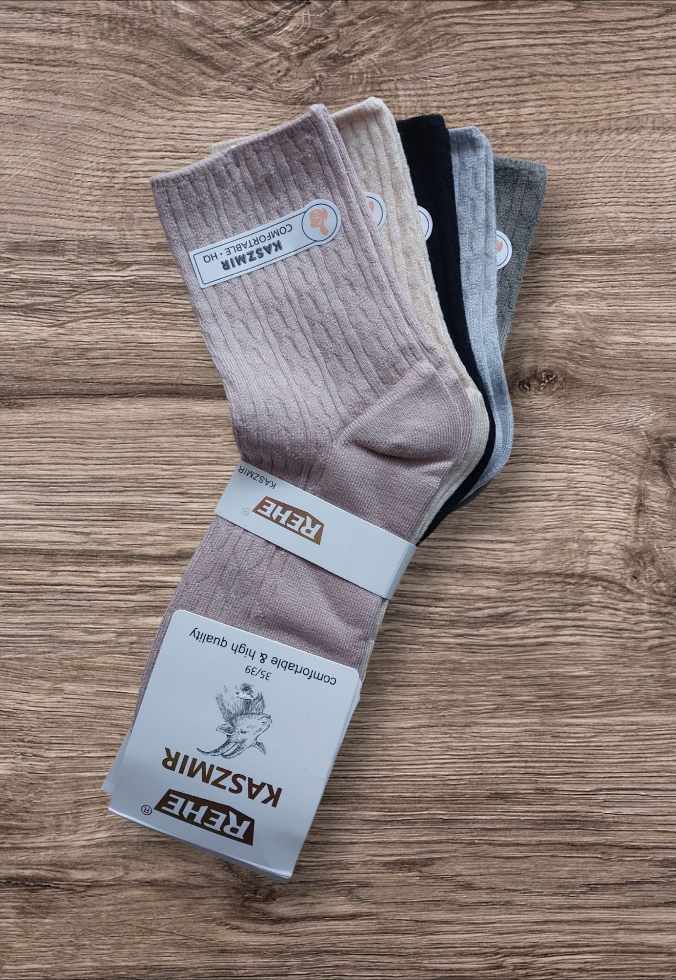 Skarpety damskie kaszmirowe 5 par 45 zł