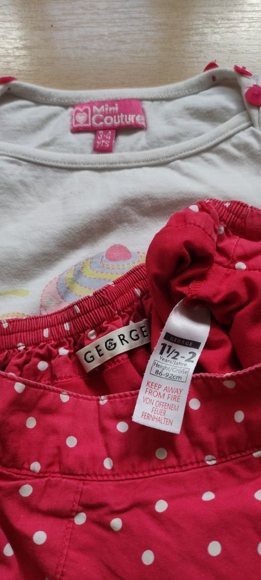 Spódniczka+ bluzeczka r.98-104 George L5