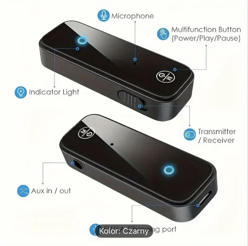 Adapter Bluetooth AUX – muzyka bez kabli do auta i głośników