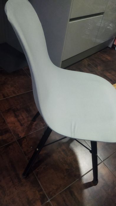 4 Capas para cadeira cinza licra novas