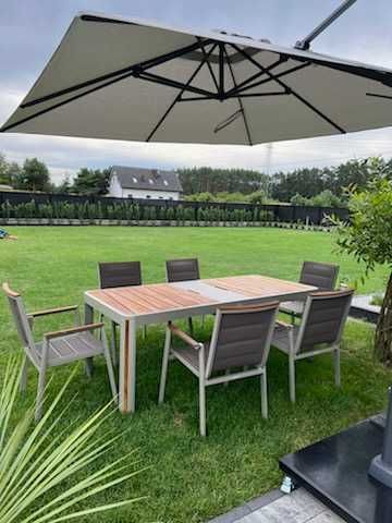 Aluminiowy zestaw mebli ogrodowych dla 6 osób