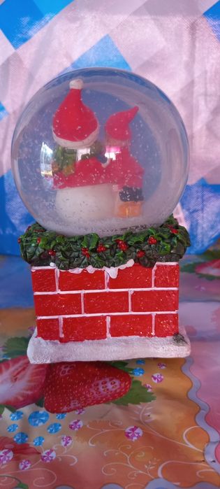 Новогдний музыкальный шар, снеговик