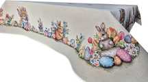 Obrus Wielkanocny 140x240 cm gobelinowy 1289LI Zajączki