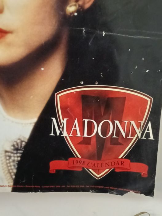 Calendário de parede MADONNA de 1998