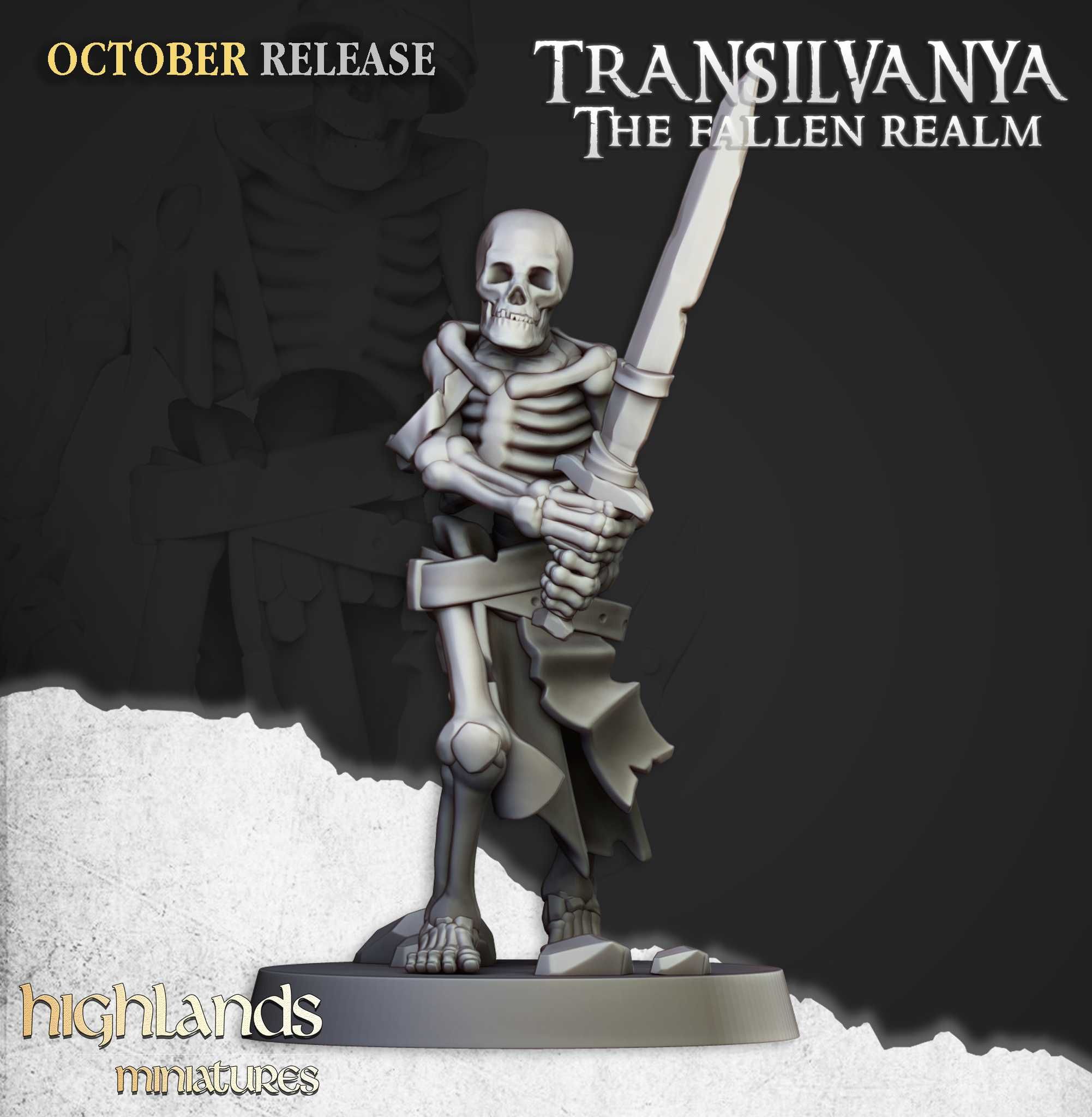 Skeleton Warriors with Swords - WFB ToW AoS - Highlands x10