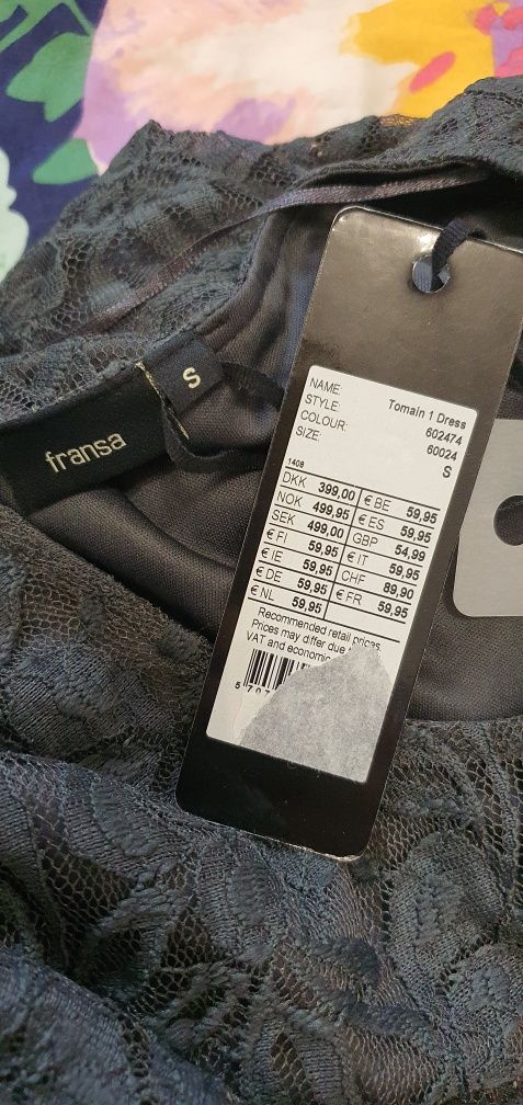 Nowa sukienka koronka fransa rozmiar 36 38 s m zielona