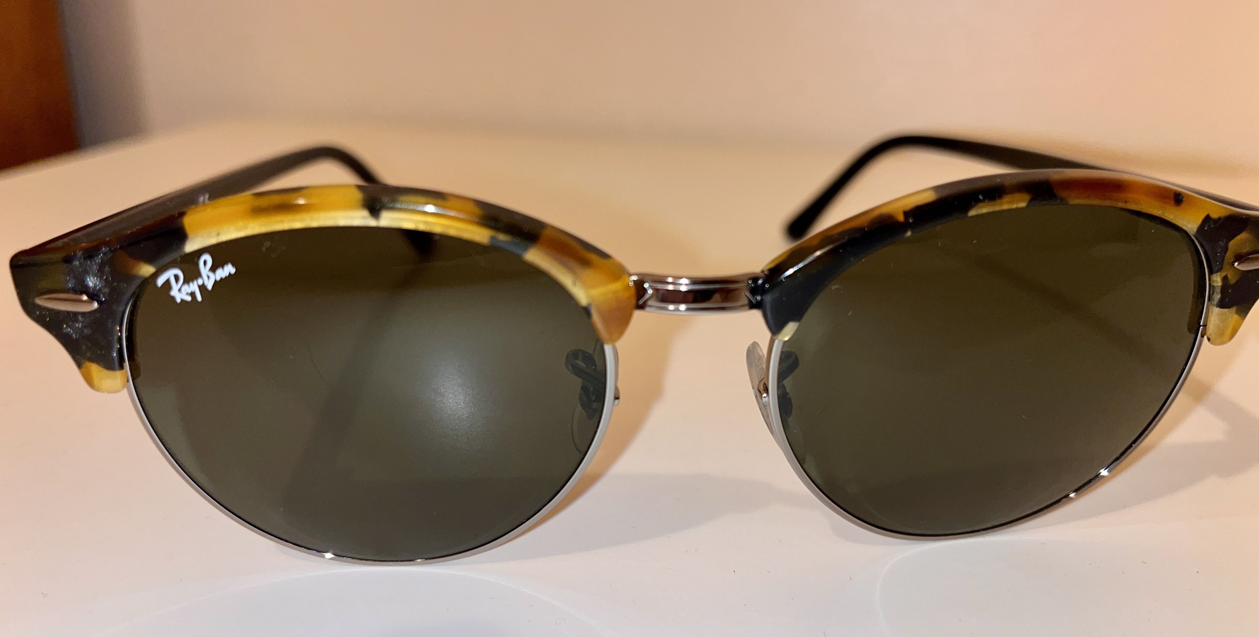 Óculos de Sol Ray-Ban Clubmaster (Dourado, Castanho)