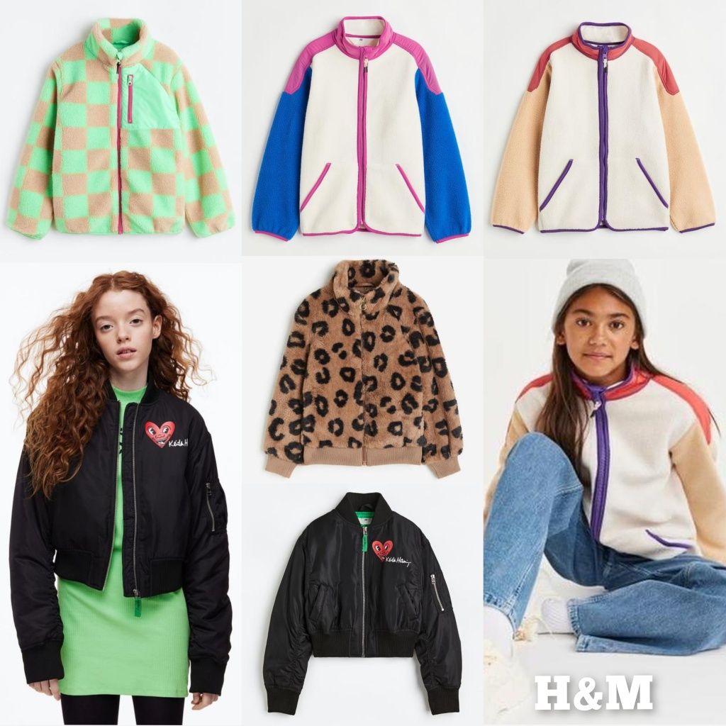 H&M куртка бомбер тедди кофта 140,146,152,158,164,170