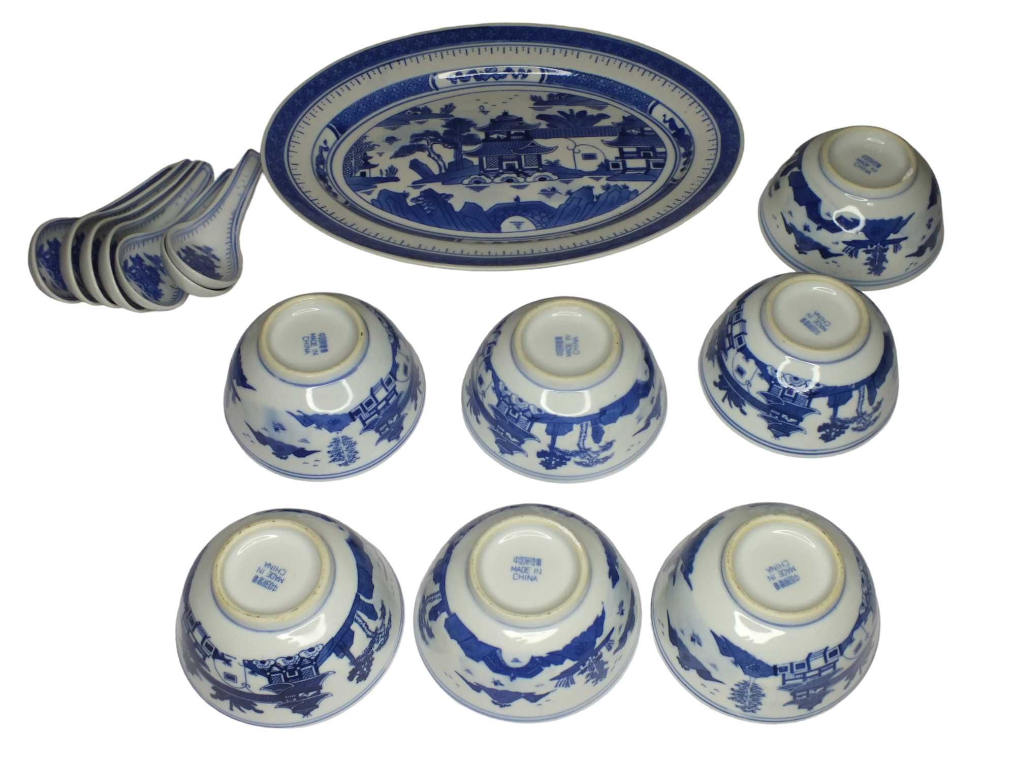 Porcelana Chińska Miski + półmisek RAMEN b102801