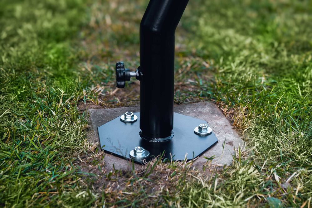 Grill obrotowy z kołowrotkiem nad ognisko, ruszt nierdzewny 70 cm