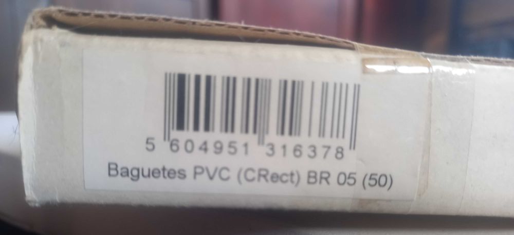 Baguetes de encadernação 5mm (preço por caixa)