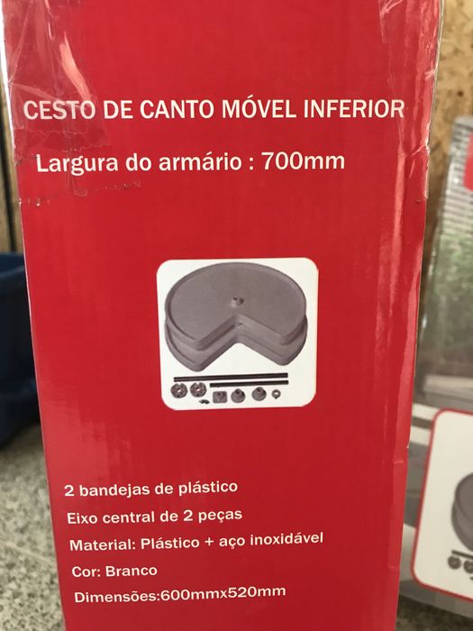 Cesto de canto movel inferior