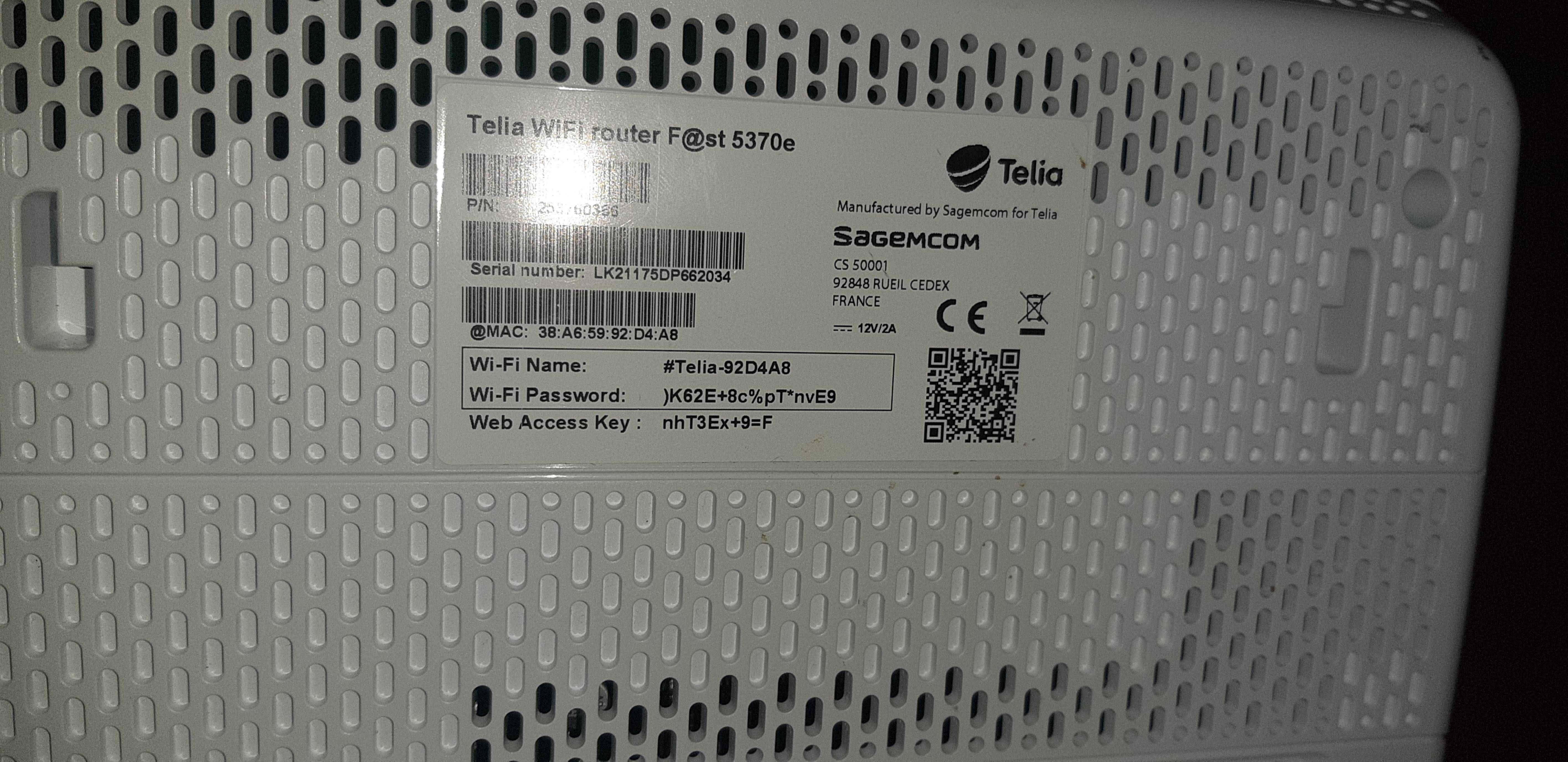 Роутер Sagemcom Fast 5370 HIGH END NEXT GENERATION ULTRA FAST 2.4G, 5G
