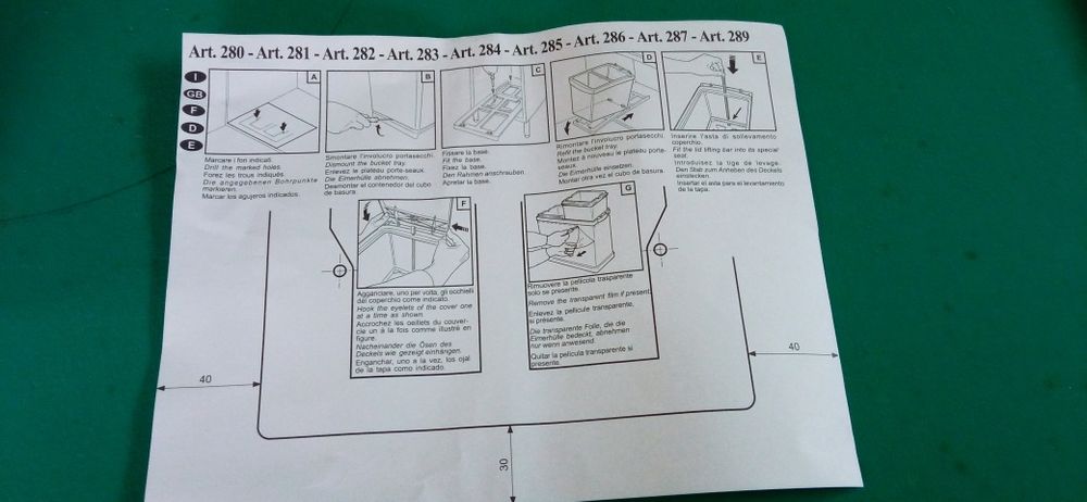 Caixote do lixo extraível