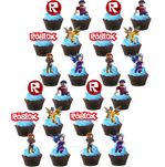 Toppery Roblox Game Pikery Babeczki Muffiny Dekoracja Urodziny 24szt.