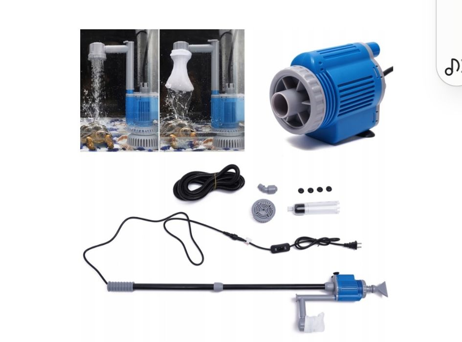 7 w 1 Elektryczny zmieniacz wody w akwarium 28W