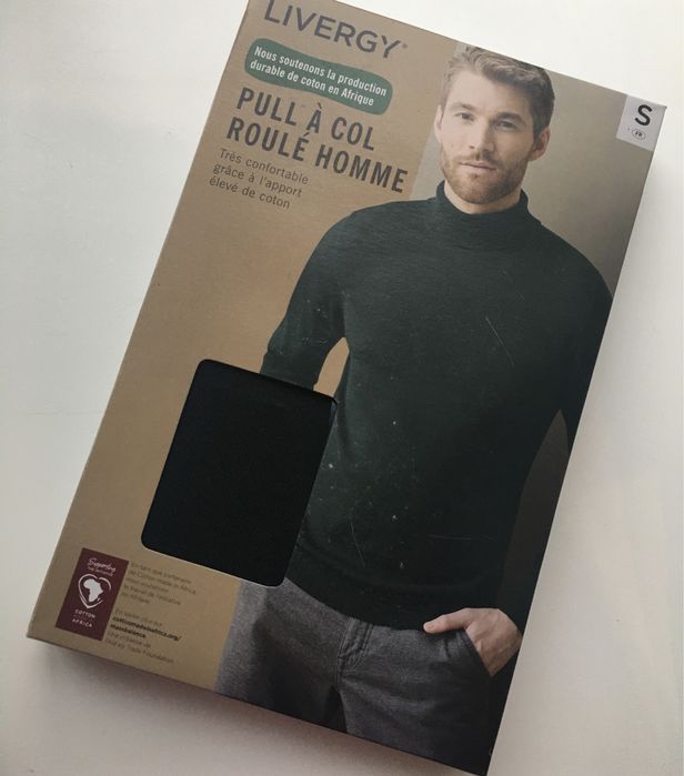 Чоловічий гольф - водолазка , светр Livergy M L чорний , темно-синій,