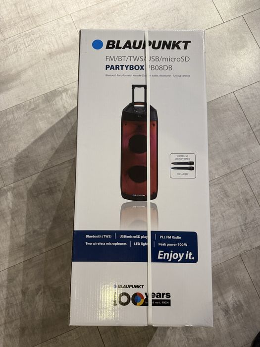 Nowy glosnik przenosny Blaupunkt Party Box PB08DB 700W bluetooth