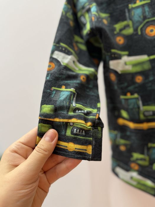 Bluzka bluza dresowa w traktory kombajny Mati Made 98 bawełniana