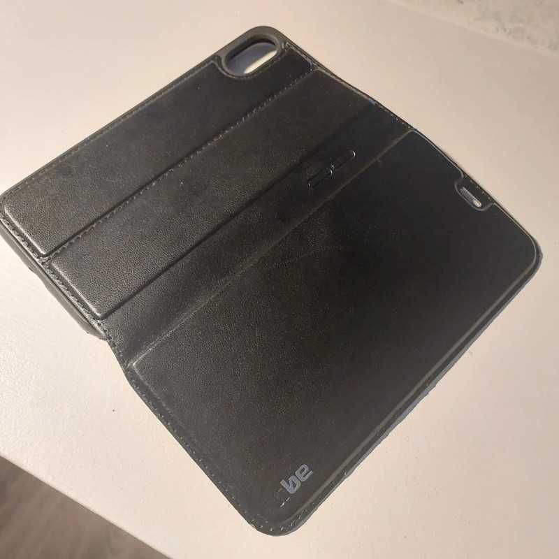 Etui z klapką iPhone X ekoskóra czarne składane