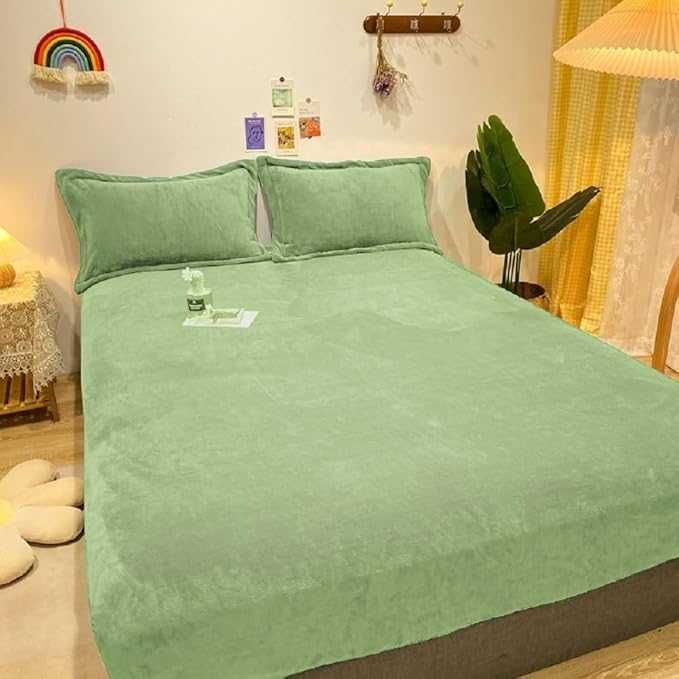 Luofanfei Fleece Prześcieradło z dopasowaną gumką 200x200