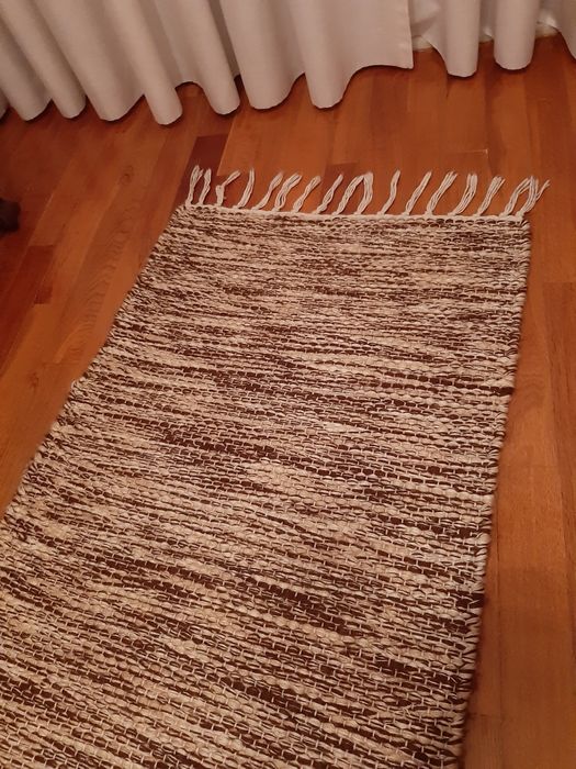 Passadeira rústica grande em tons de Castanho e bege NOVA