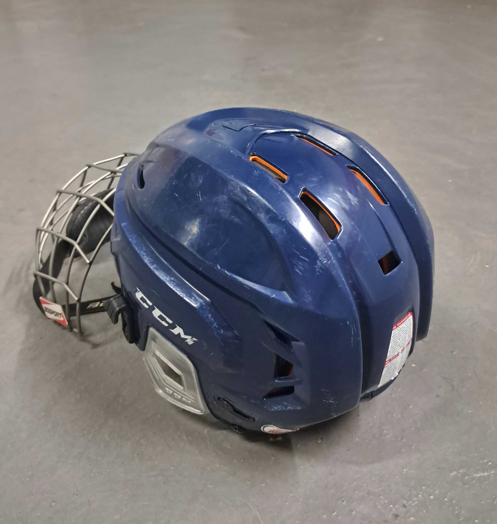 Capacete de guarda-redes de hóquei em patins tamanho M de Titânio